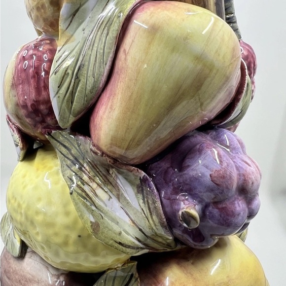 Topiary Fruit Tree w/ Watermelon Glazed Centerpiece Italy 13.5 Inches - Picture 4 of 9